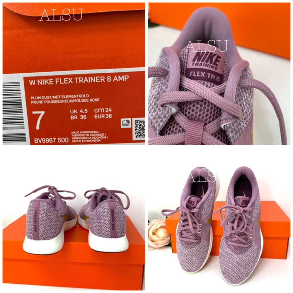 Nike Flex Trainer 8 AMP Plum Dust Pink W AUTHENTIC - Picture 8 of 8